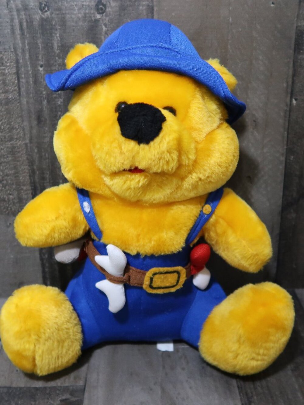 2003 Teddy Bear Construction Worker Tool Belt Overalls Pooh Vintage Y2K